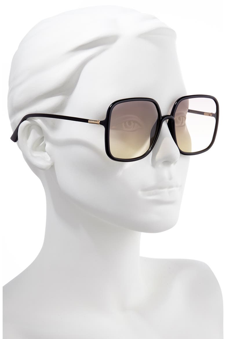 Stellair 59mm Square Sunglasses, Alternate, color, BLACK/ PINK
