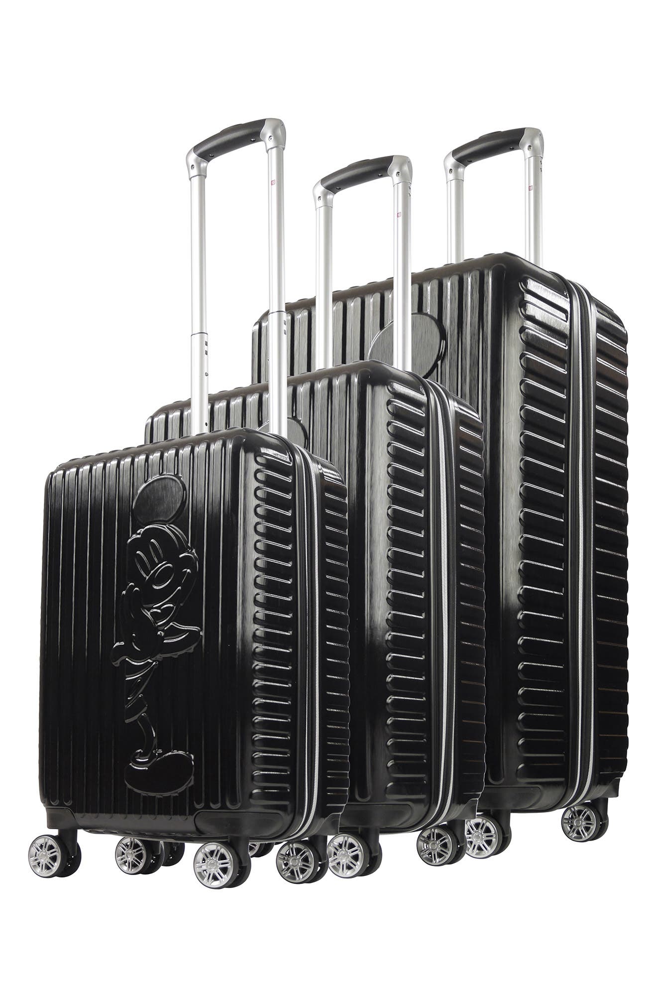 Ful Disney<sup>®</sup> Mickey Mouse Rolling Suitcase 3-Piece Set, Alternate, color, 