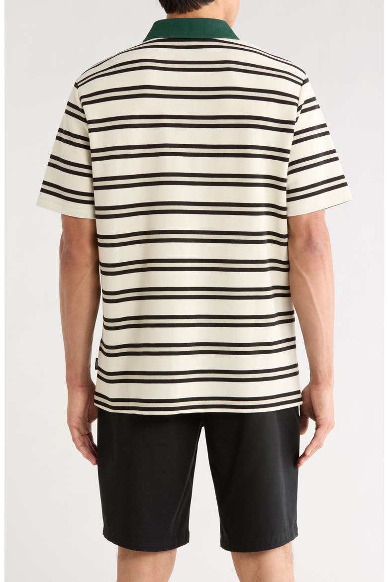 Fairway Bass Club Stripe Piqué Polo, Alternate, color, IVORY STRIPE