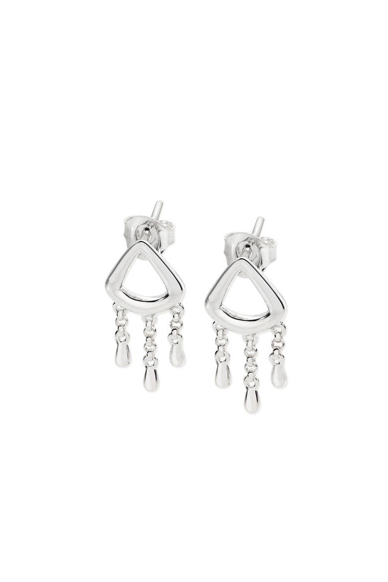 Waterfall Short Drop Earrings, Main, color, Sterling Silver