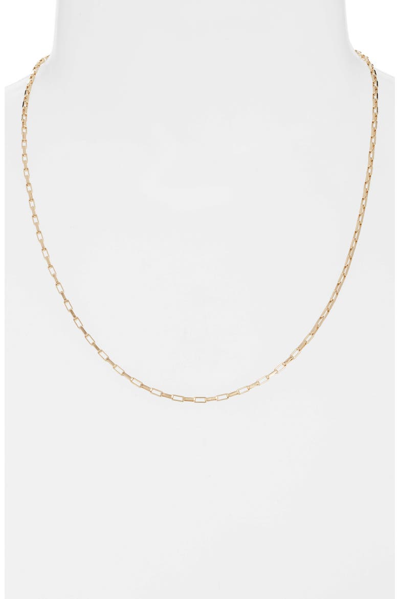 Moderna Long Box Link Chain Necklace, Alternate, color, YELLOW GOLD