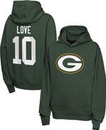 Nike Youth Nike Jordan Love Green Green Bay Packers Name & Number Club Fleece Hoodie