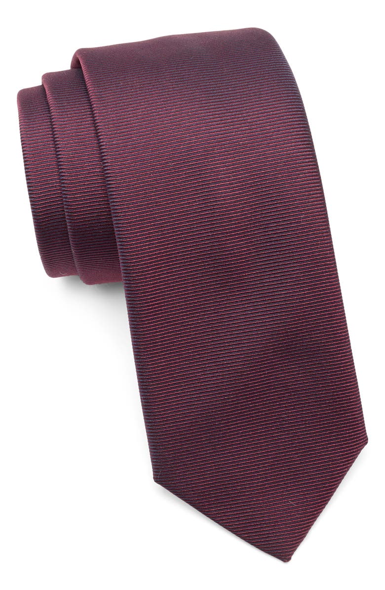 HUGO Silk Blend Tie, Main, color, Dark Pink