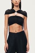 Nocturne Strapless Draped Bustier Top