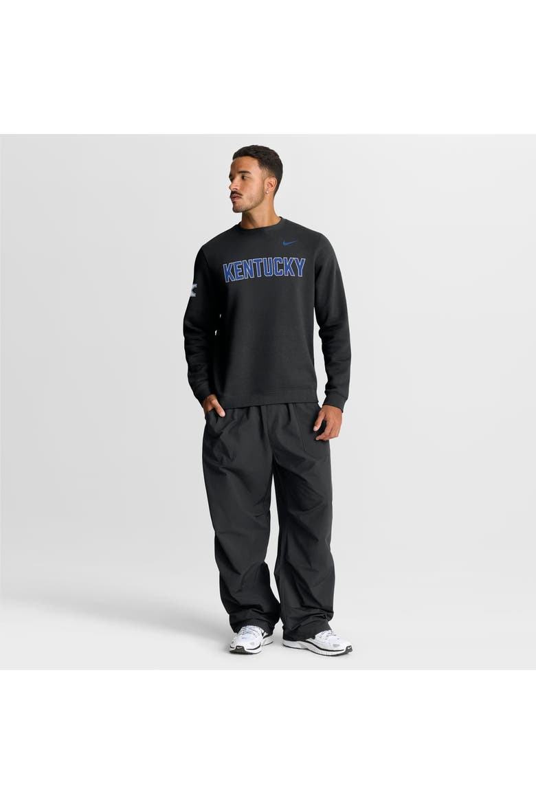 Men's Nike Black Kentucky Wildcats 2026 Sideline Club Sweatshirt, Alternate, color, Black