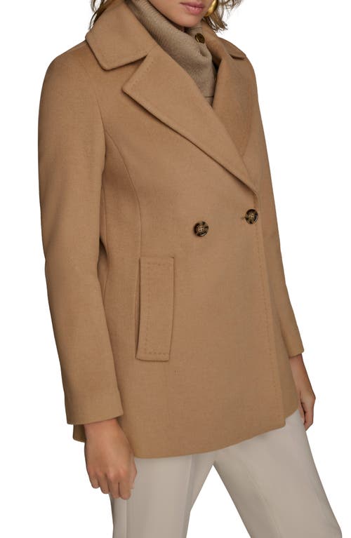 Donna Karan New York Double Breasted Blazer Coat In Brown