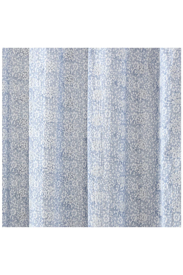 Ikat Eyelet Shower Curtain, Alternate, color, BLUE