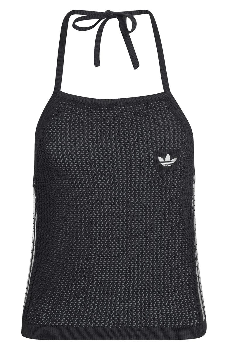 adidas Originals Open Stitch Halter Top, Alternate, color, 