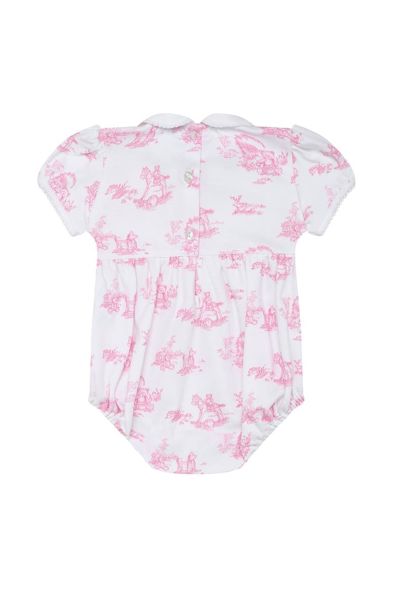 Nellapima Pink Toile Smocked Bubble - Baby, Alternate, color, Pink