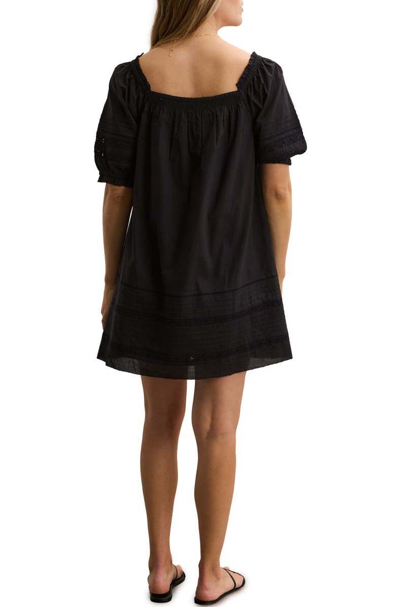 HATCH Collection The Lottie Secret Nursing Mini Dress, Alternate, color, Black