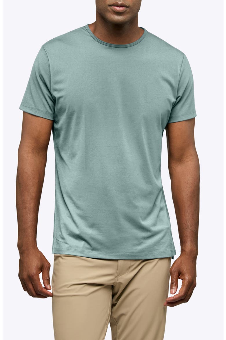 AO Split Hem T-Shirt, Main, color, STORMY SEA
