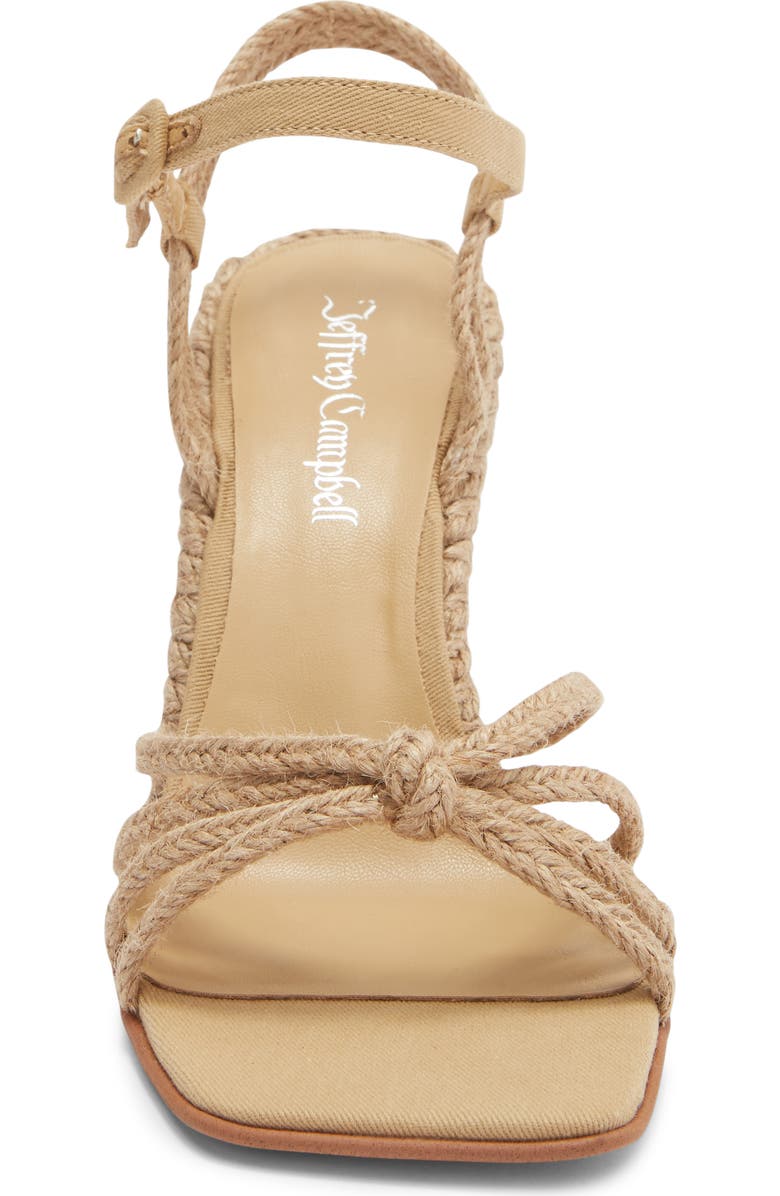 Jeffrey Campbell Harvester Ankle Strap Wedge Sandal, Alternate, color, Tan Jute