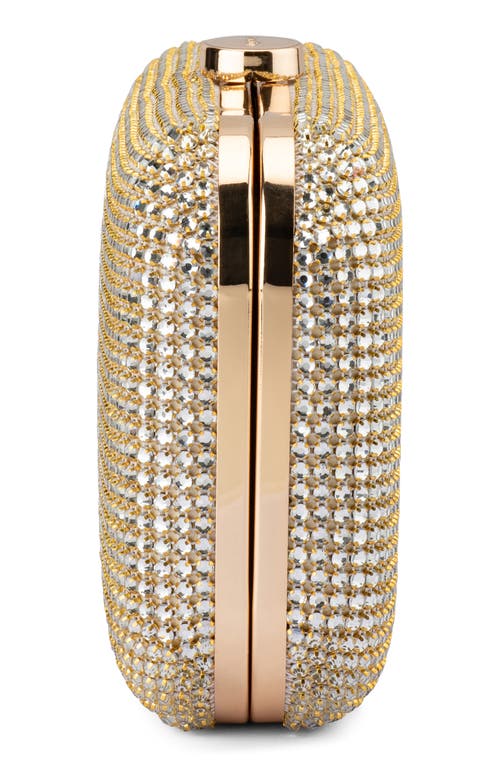 Olga Berg Rae Crystal Frame Clutch In Neutral