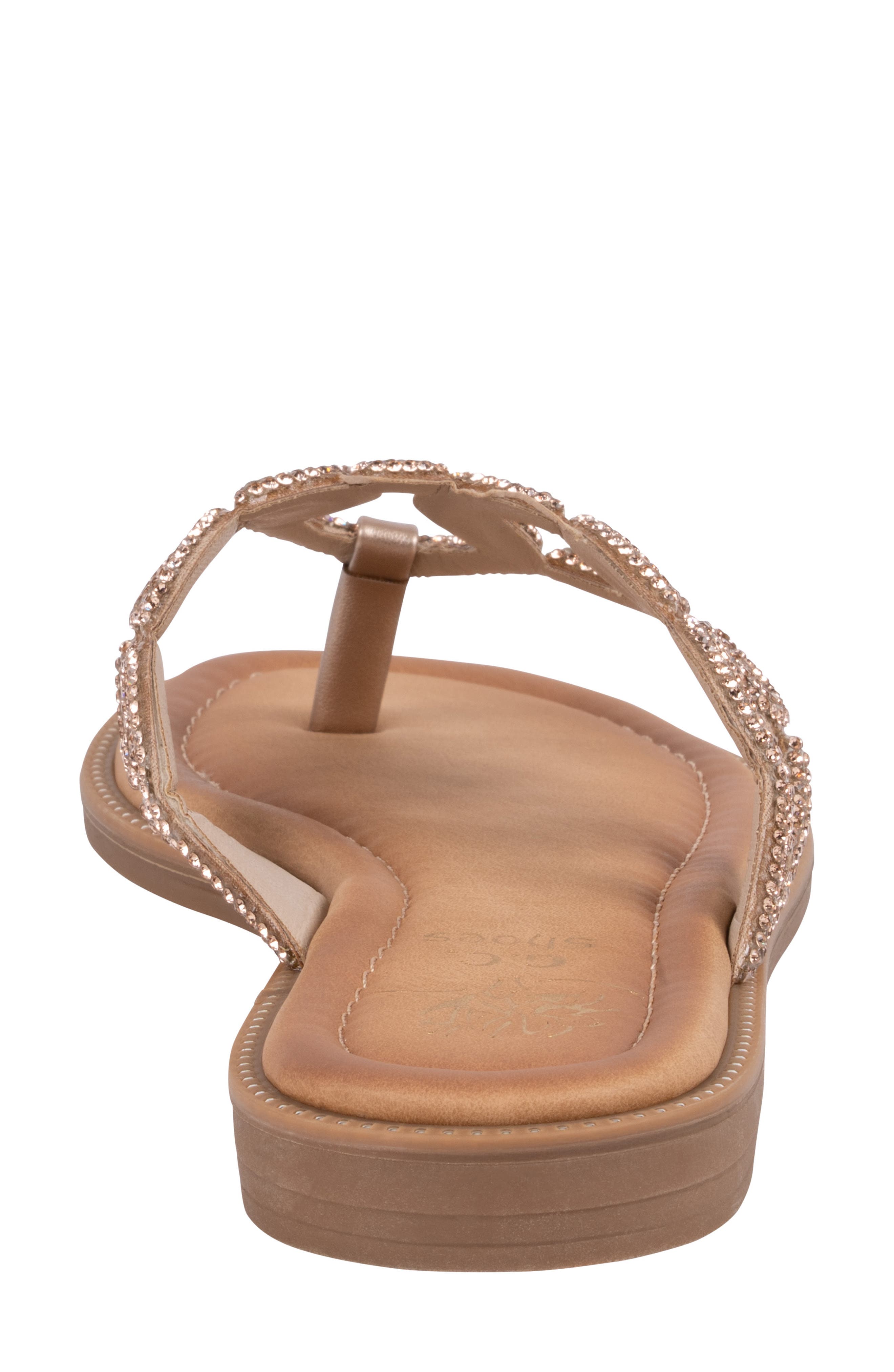 Vania Embellished Flip Flop, Alternate, color, ROSE GOLD