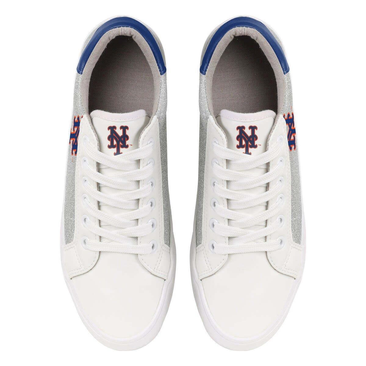 FOCO Women's FOCO New York Mets Glitter Sneakers, Alternate, color, 