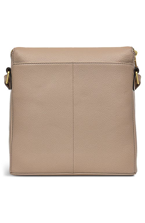 Radley London Crown Hill Small Flap Leather Crossbody Bag In Silt