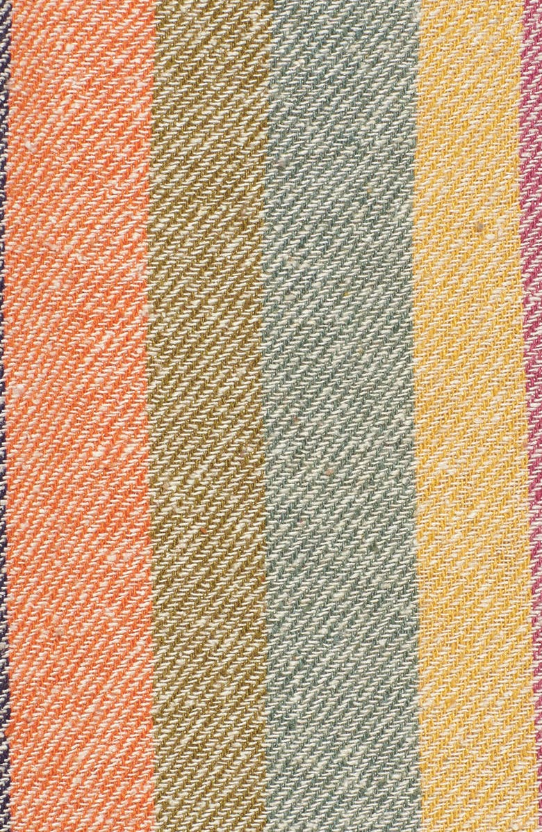 Madewell Rainbow Stripe Silk & Cotton Cape Scarf, Alternate, color,