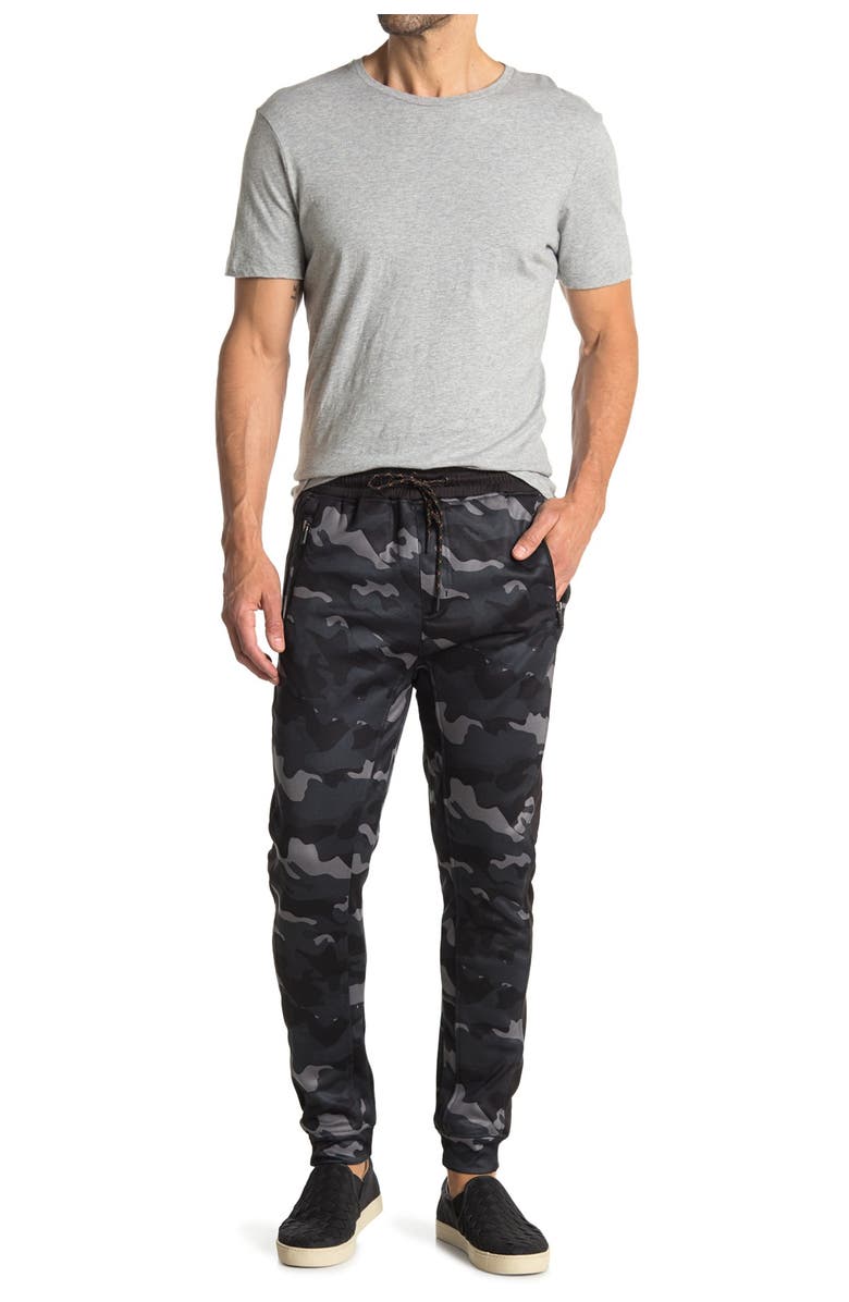 BURNSIDE Camo Fleece Drawstring Pants, Main, color, 
