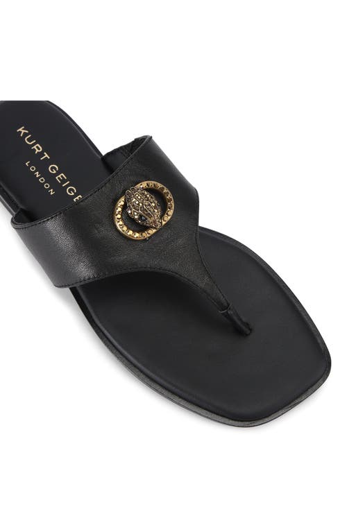 Kurt Geiger London Chelsea Square Toe T-bar Sandal In Black