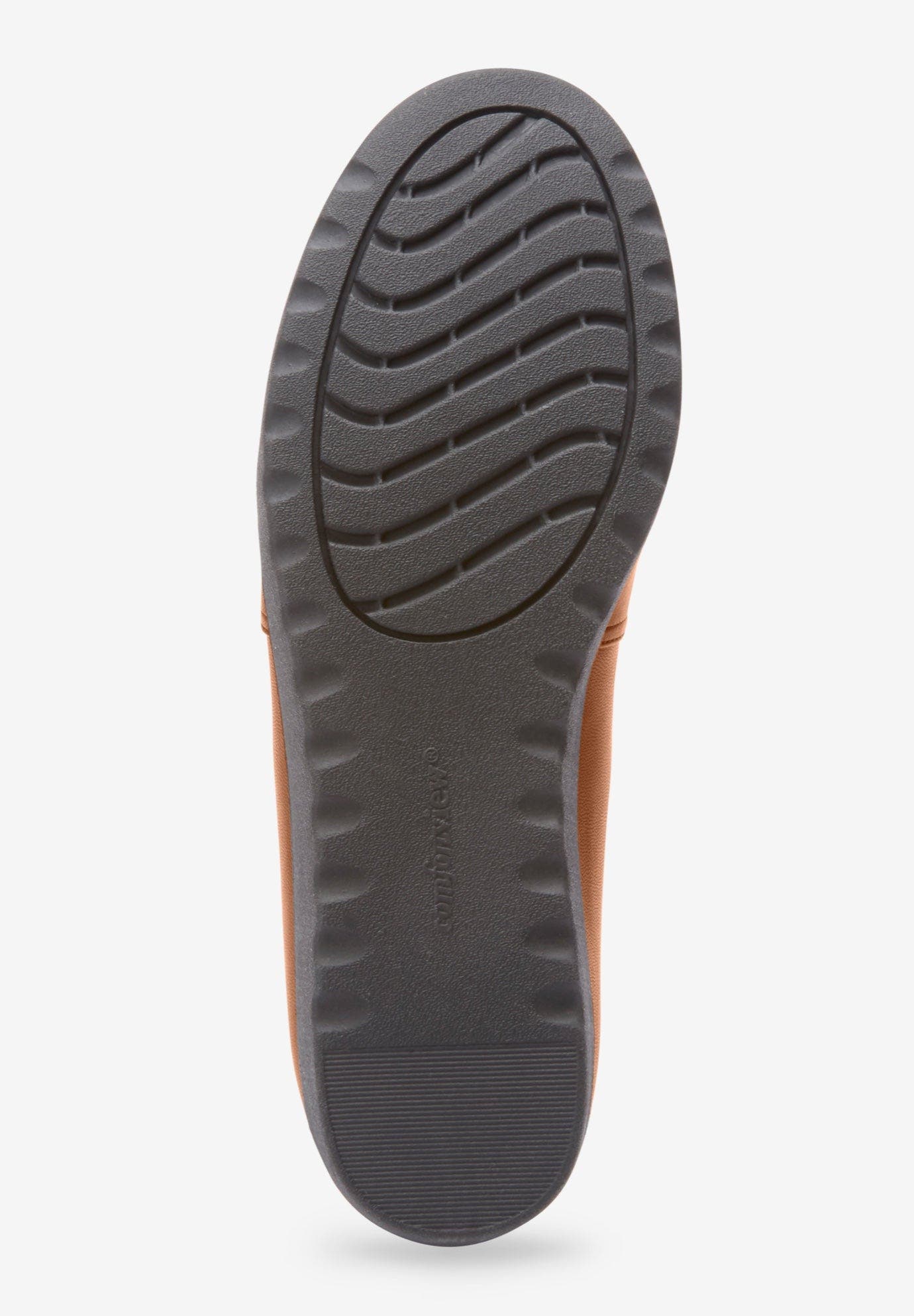 The June Leather Like Slip On Flat, Alternate, color, COGNAC