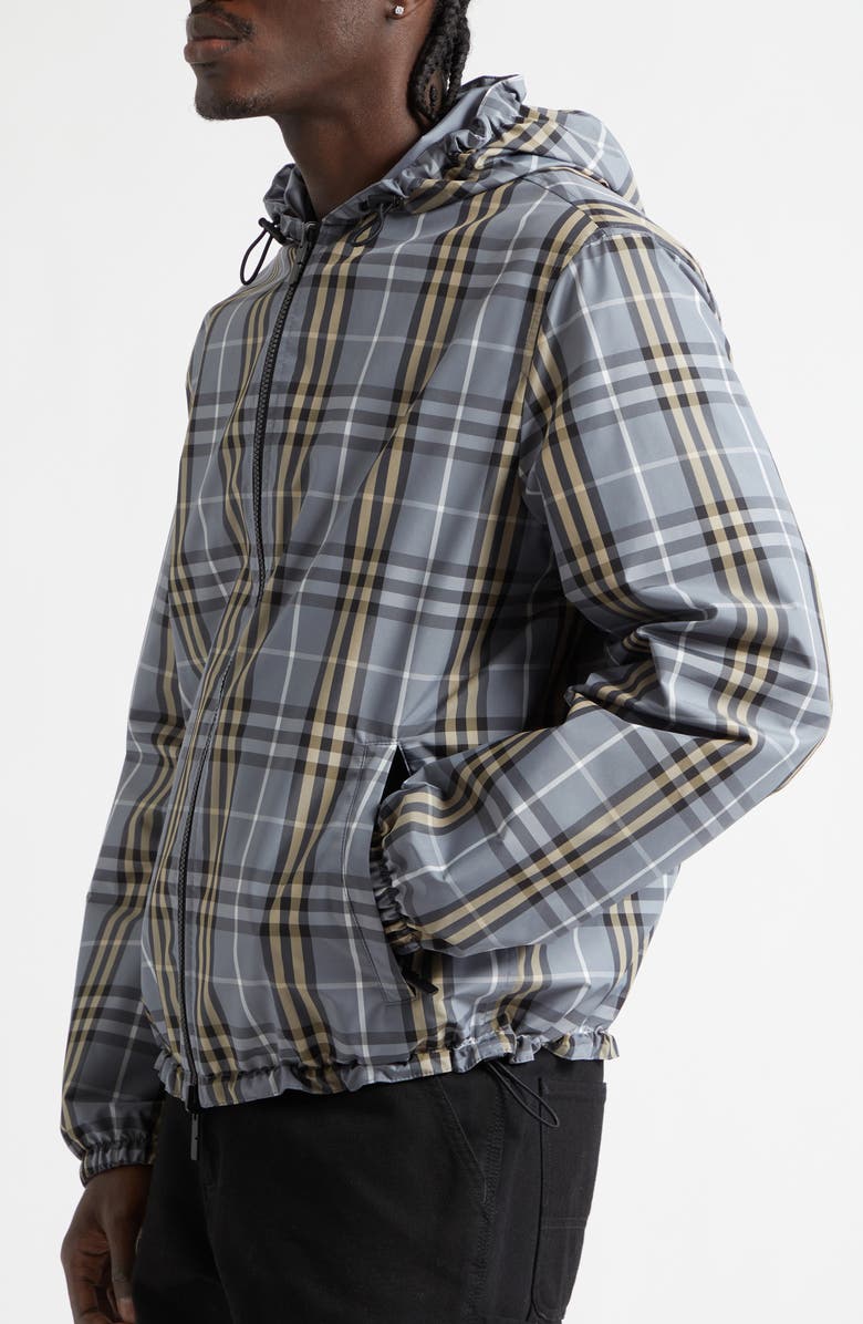 Burberry Newport Reversible Jacket, Alternate, color, Wave Blue Ip Check