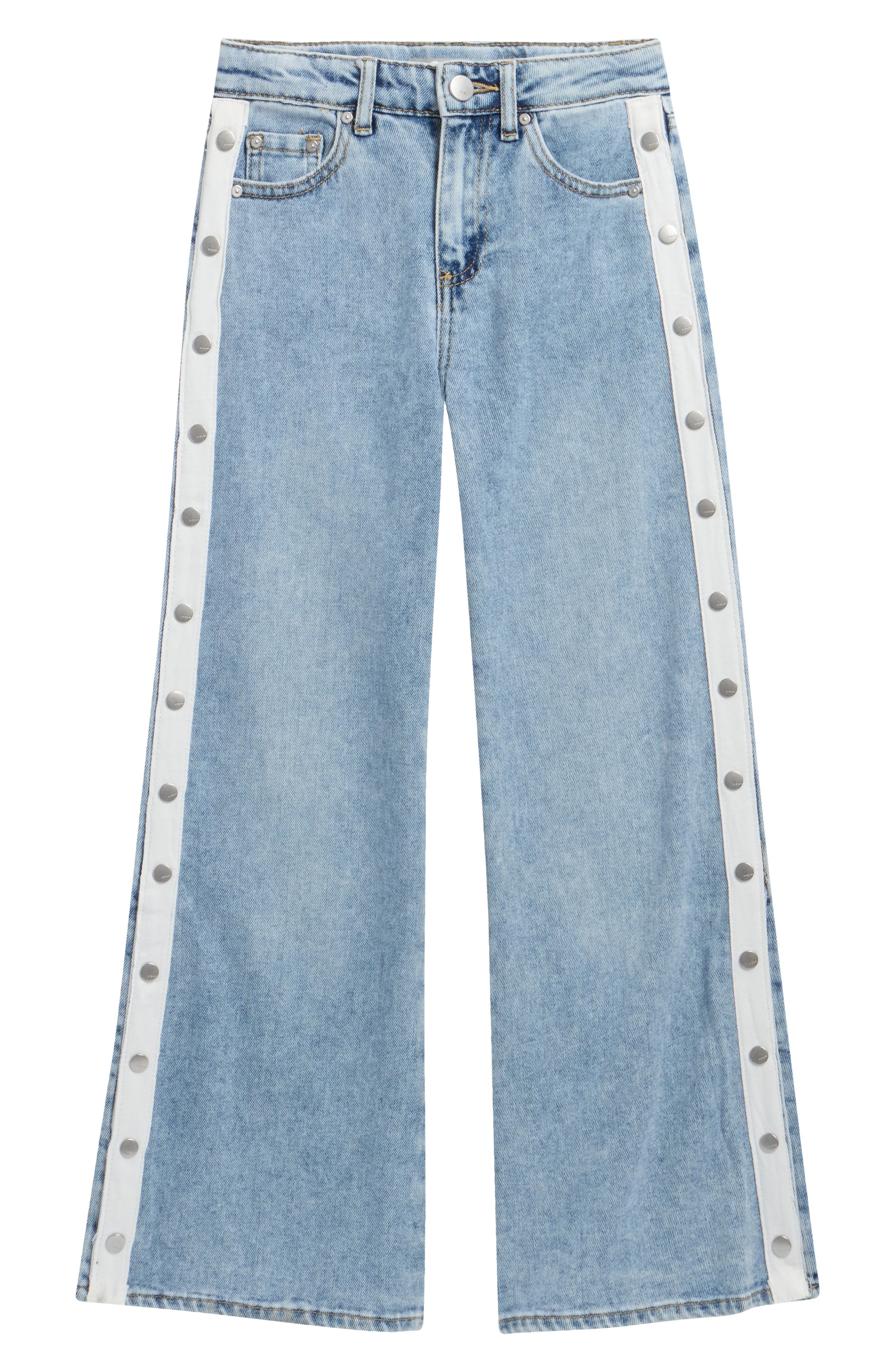 Tractr Kids' Snap Me Up Wide Leg Jeans