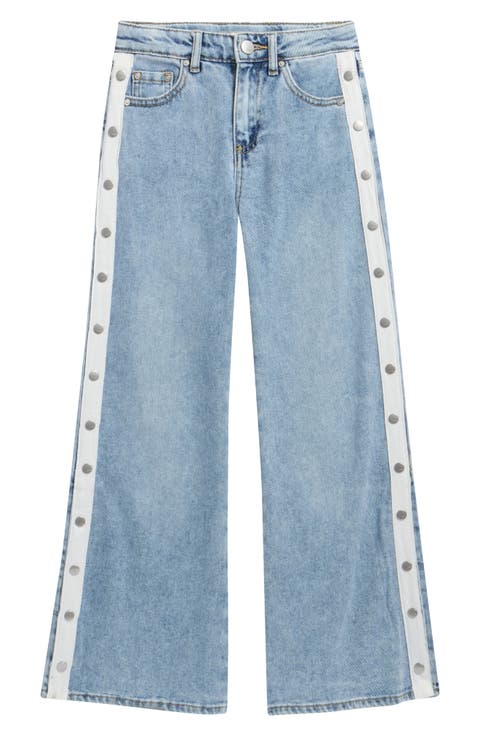 Kids' Snap Me Up Wide Leg Jeans (Big Kid)
