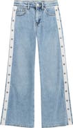 Tractr Kids' Snap Me Up Wide Leg Jeans