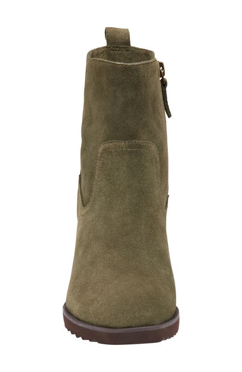 Johnston & Murphy Izzie Waterproof Platform Bootie In Green