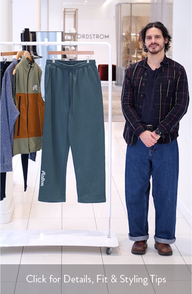 Bon Script Embroidered Sweatpants, sales video thumbnail