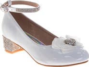 Badgley Mischka Collection Kids' Crystal Heart Ankle Strap Pump
