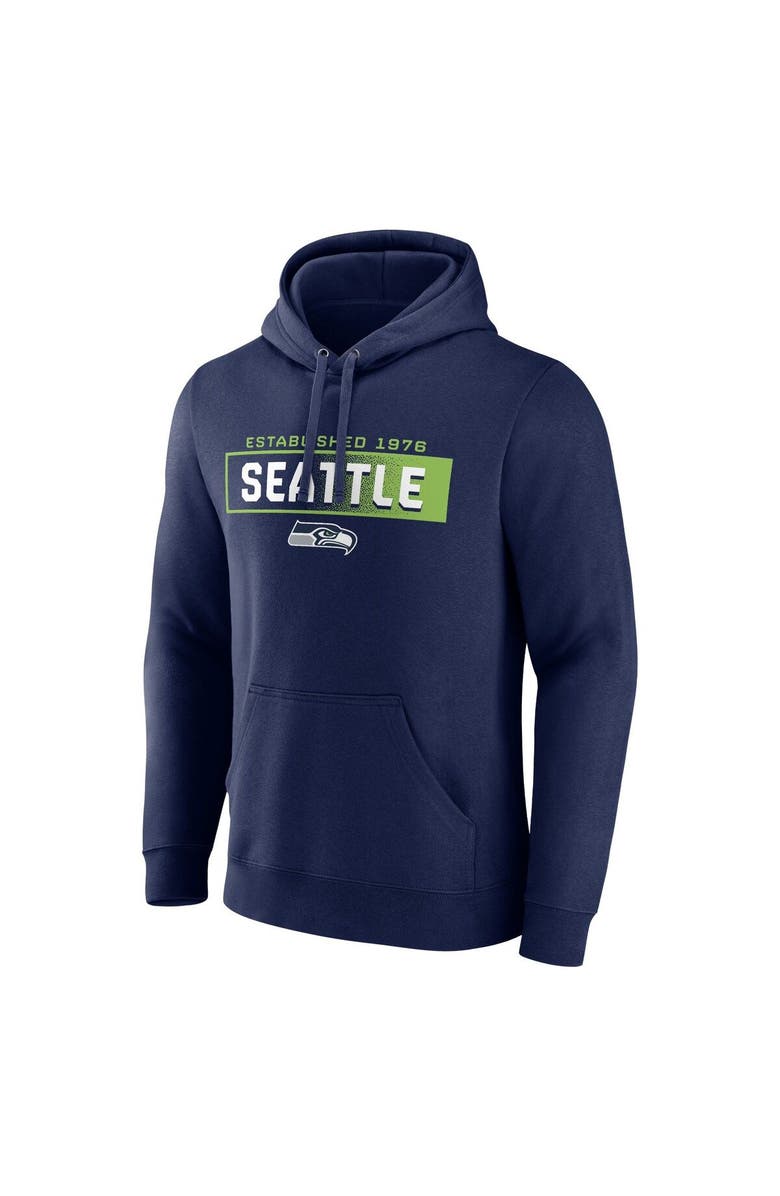 FANATICS Men's Fanatics Branded College Navy Seattle Seahawks Down The Field Pullover Hoodie, Alternate, color, 