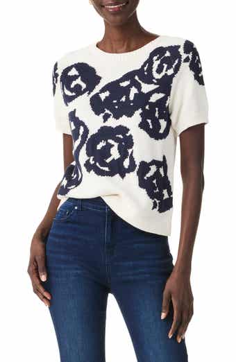 Rose Bloom Short Sleeve Sweater