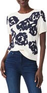 NIC+ZOE Rose Bloom Short Sleeve Sweater