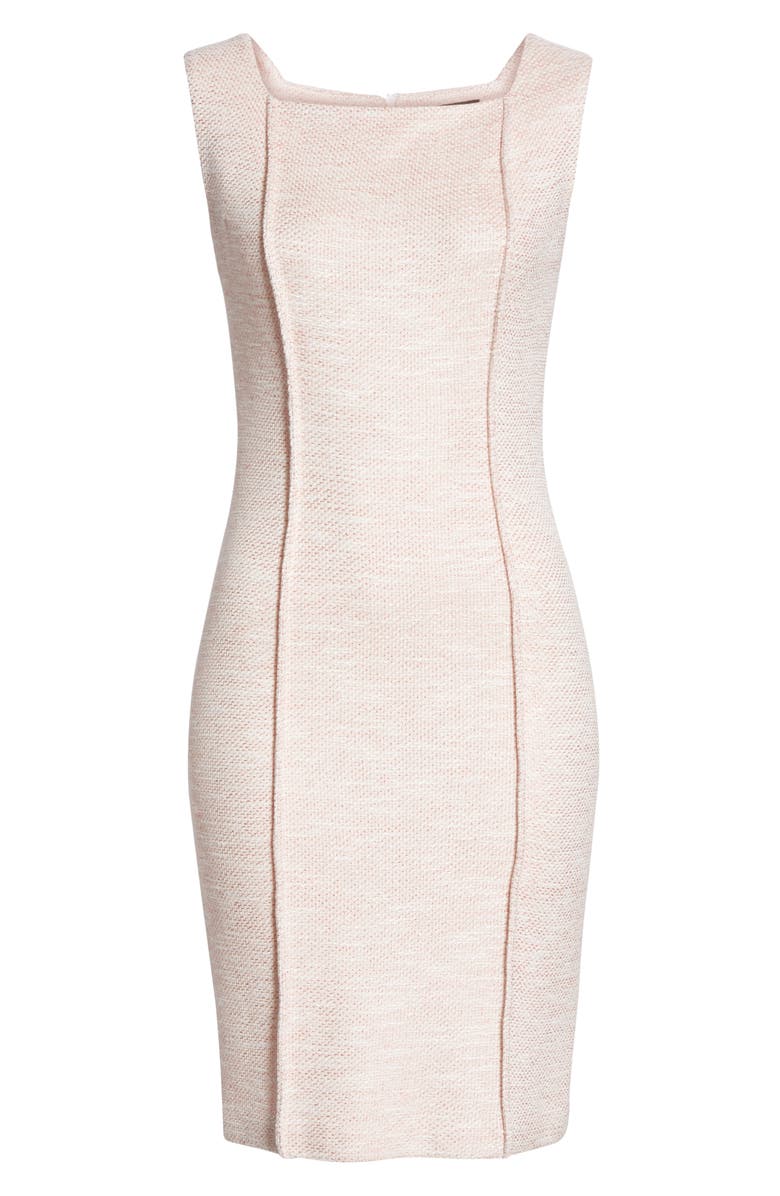St. John Collection Belinda Knit Square Neck Dress, Alternate, color, 