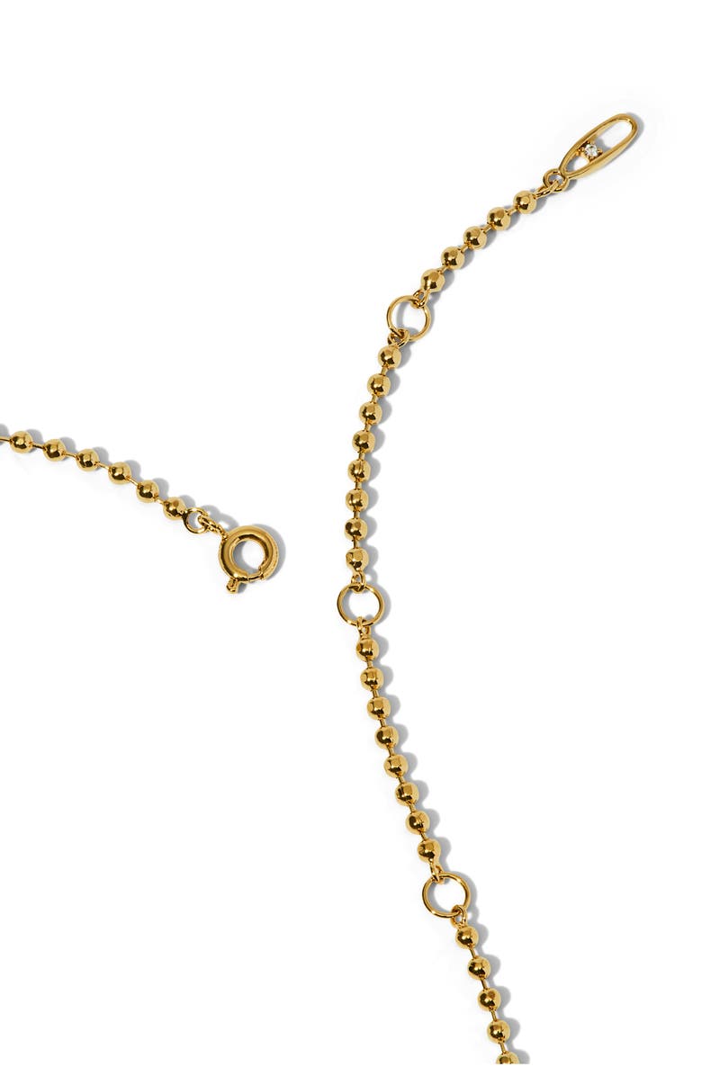 Nadri Esme Crystal & Faux Pearl Station Necklace, Alternate, color, Gold