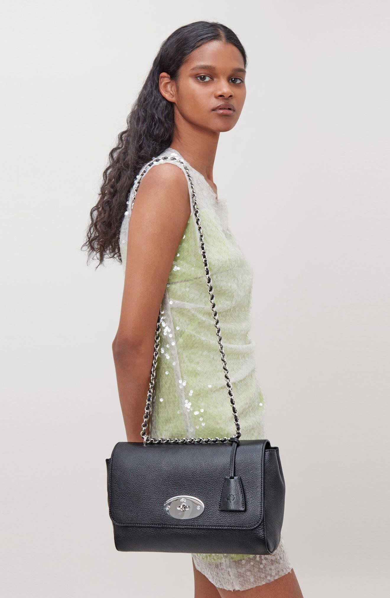 Mulberry Medium Lily Leather Shoulder Bag, Alternate, color, 