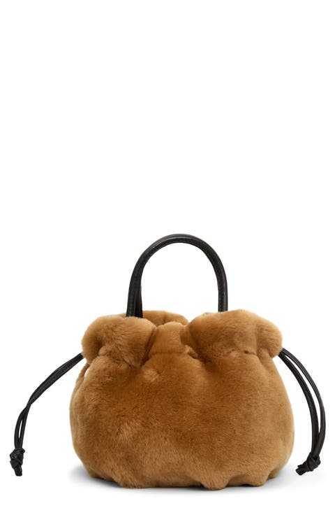 Emma Shearling Top Handle Bag