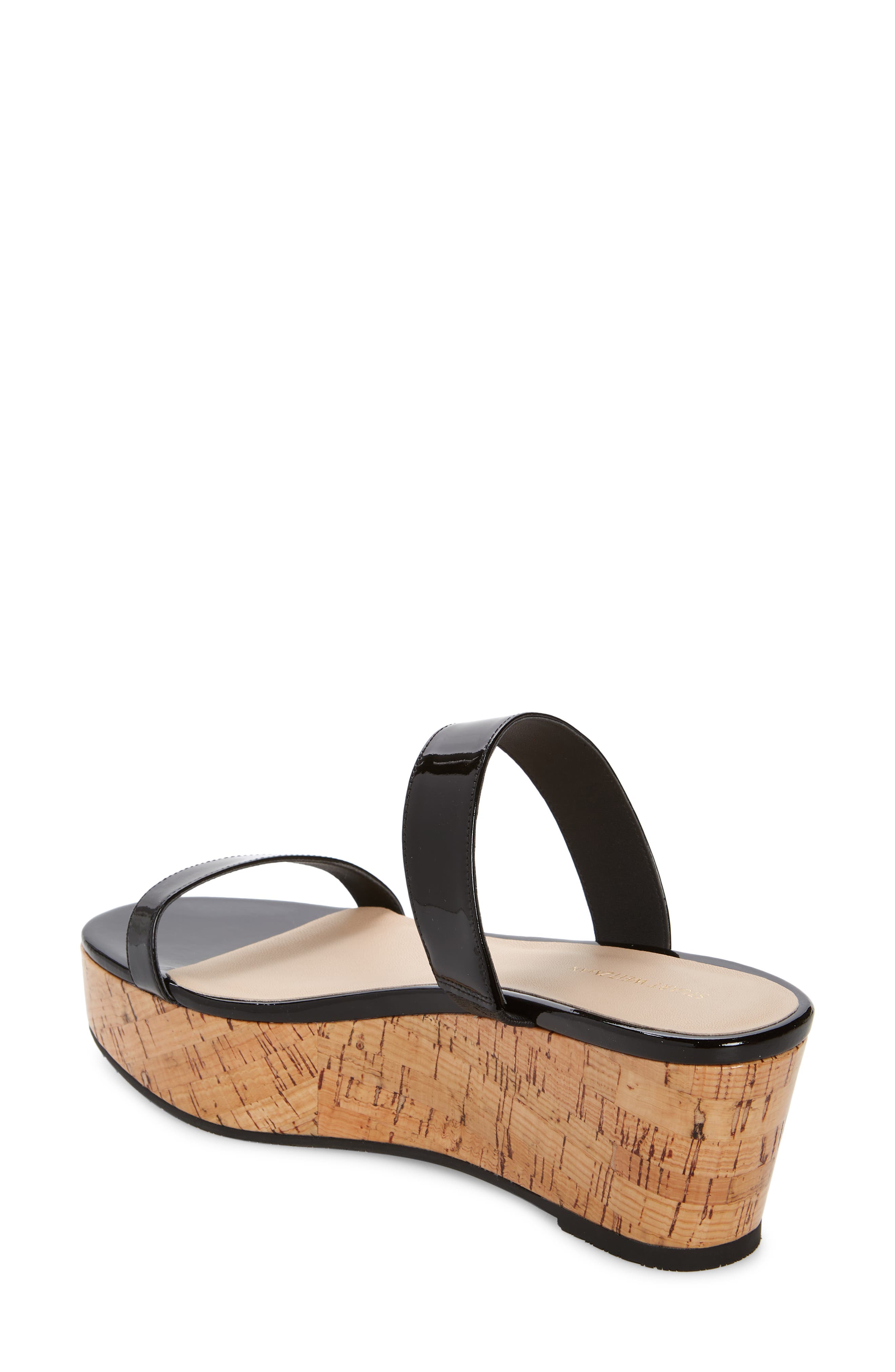 Stuart Weitzman Boardwalk Flat Wedge Slide Sandal, Alternate, color, 