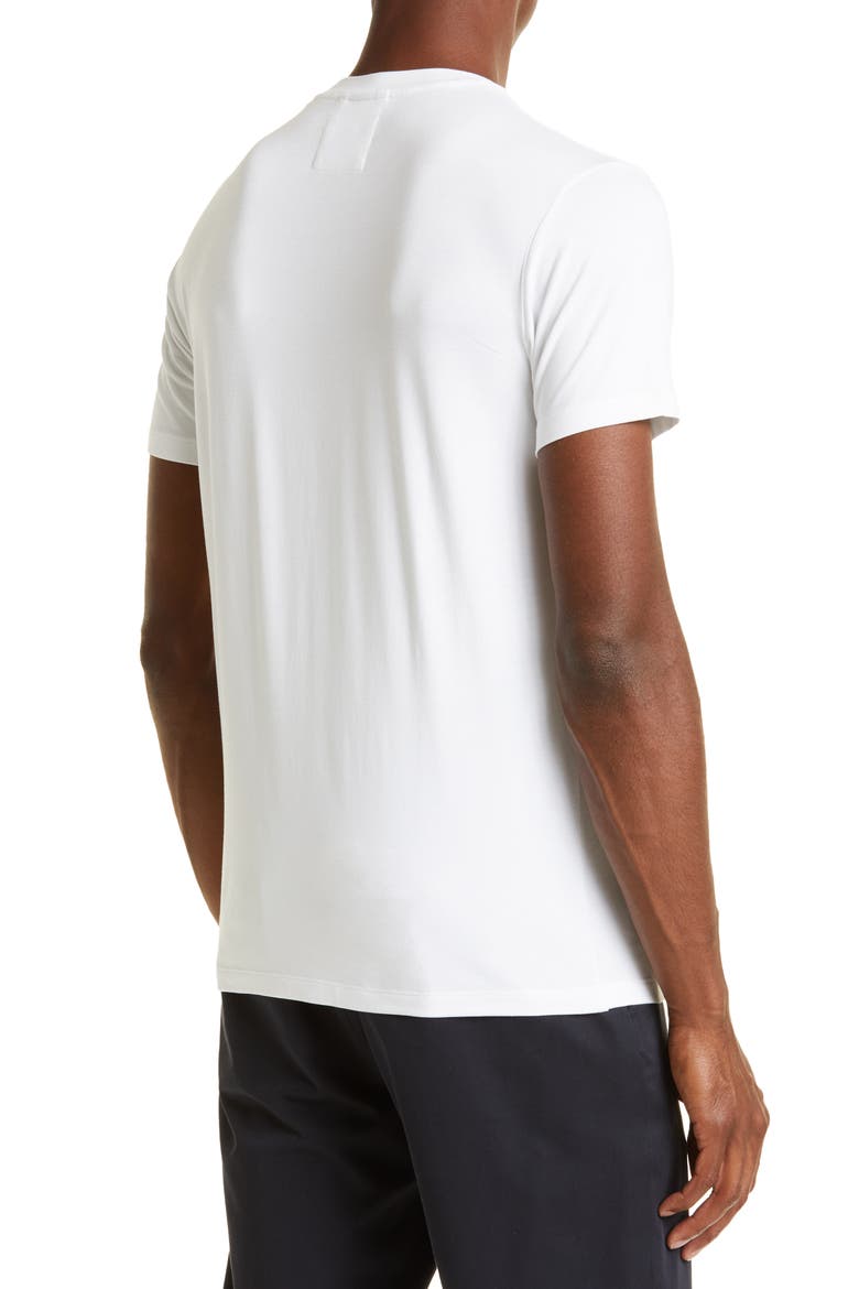 Men's Solid White Stretch Viscose T-Shirt, Alternate, color, SOLID WHITE