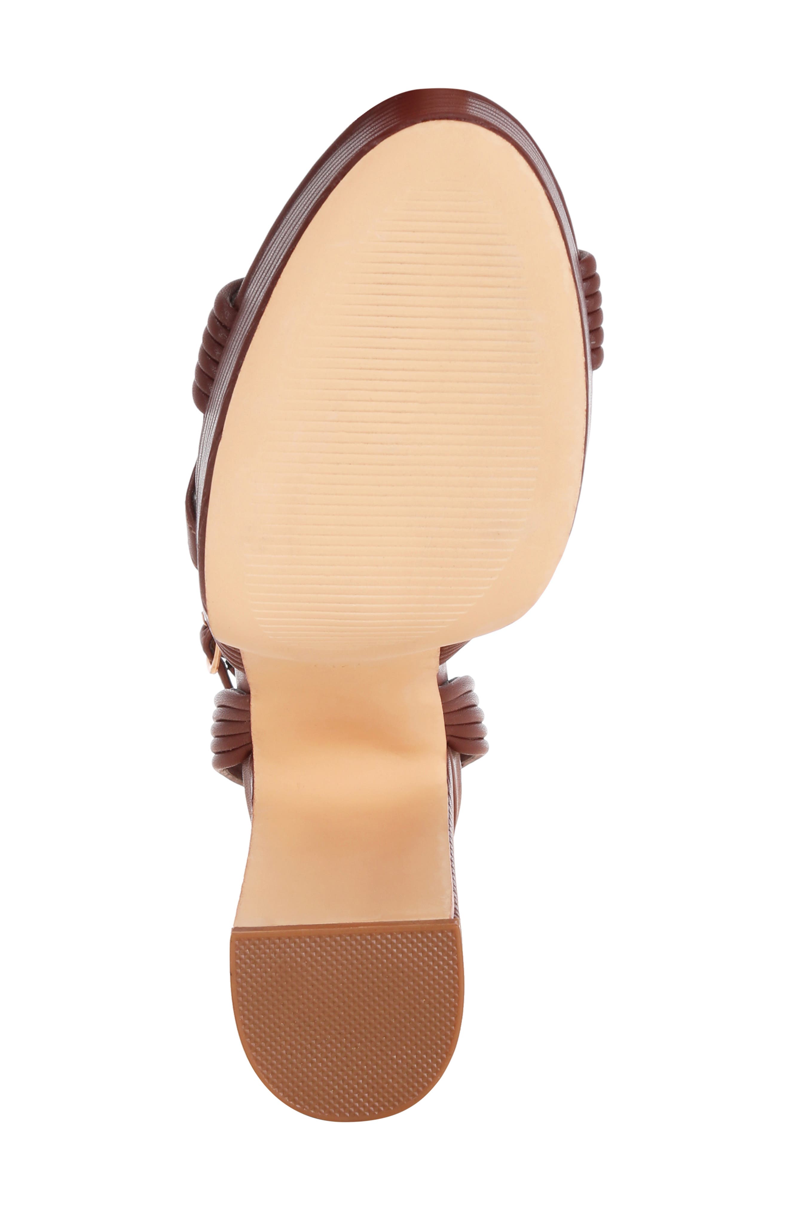 Sinda Leather Platform Sandal, Alternate, color, BROWN