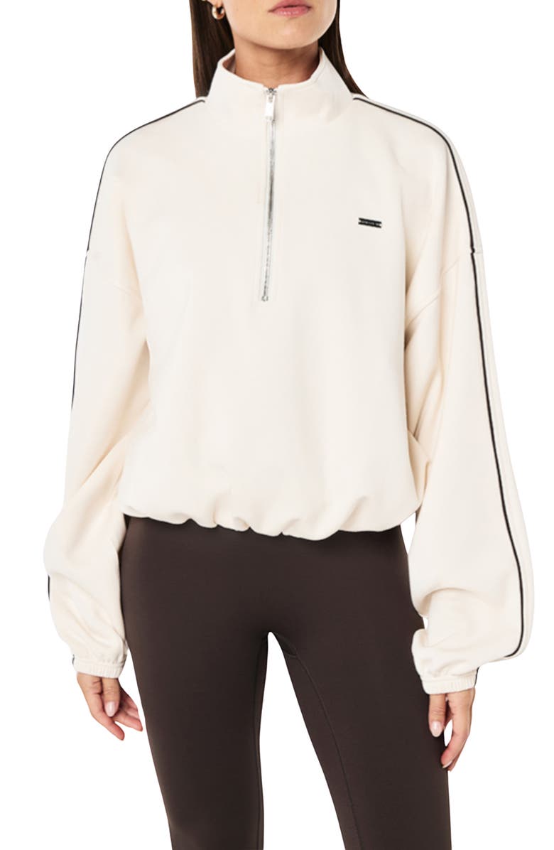P.E Nation Precision Half Zip Top, Main, color, Whisper White