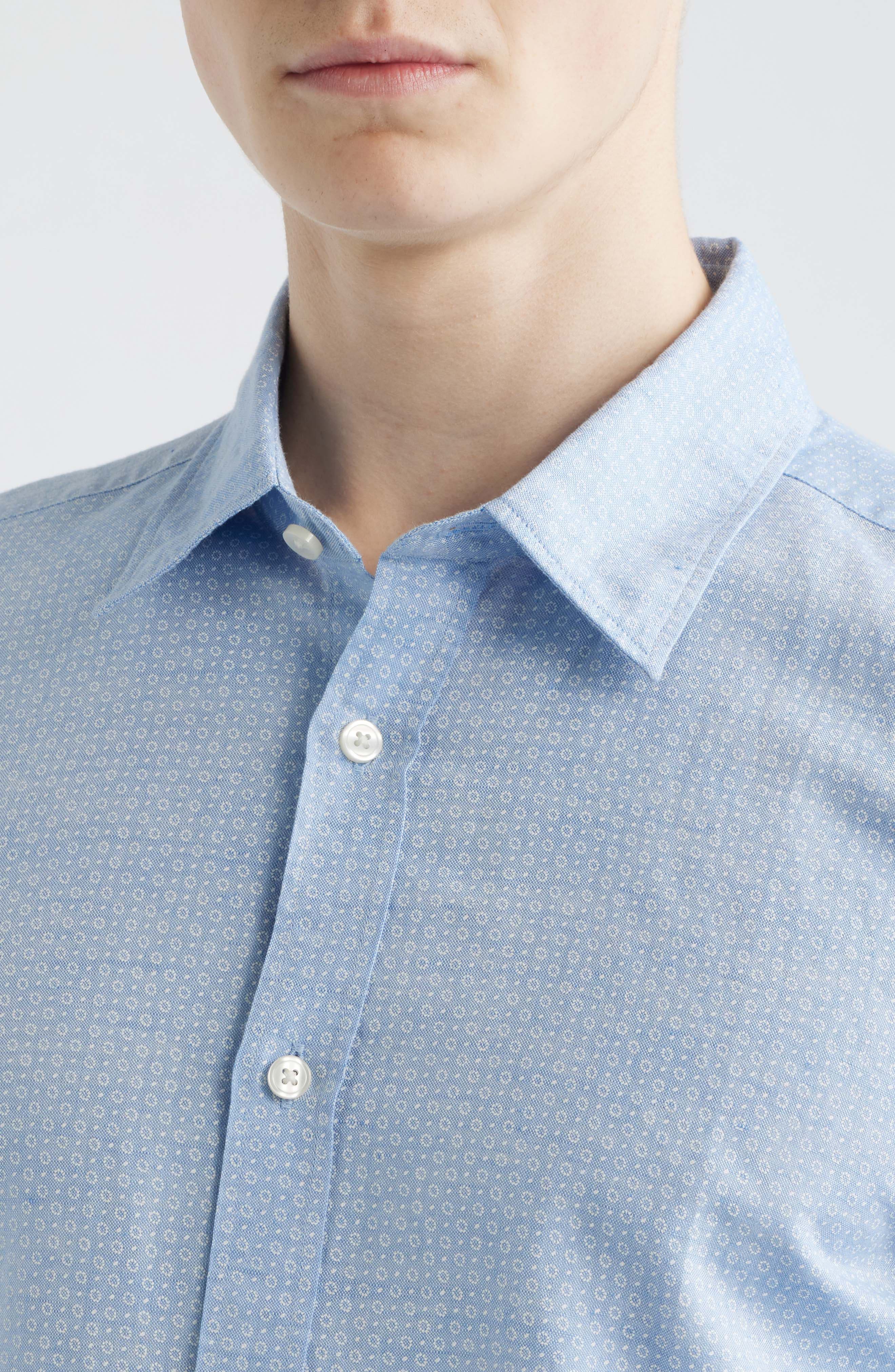 Liam Regular Fit Linen & Cotton Button-Up Shirt - image 4