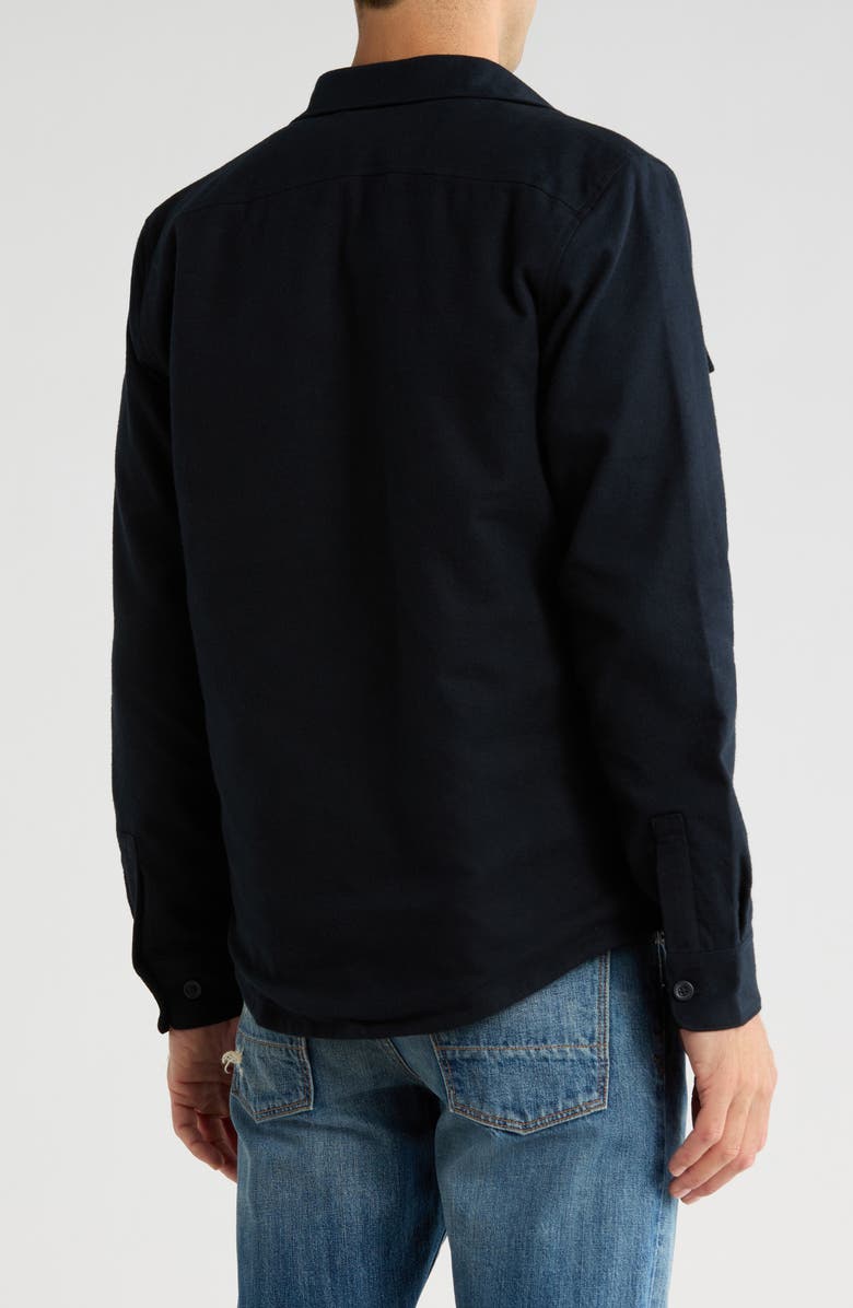 Original Penguin Flannel Shirt, Alternate, color, True Black