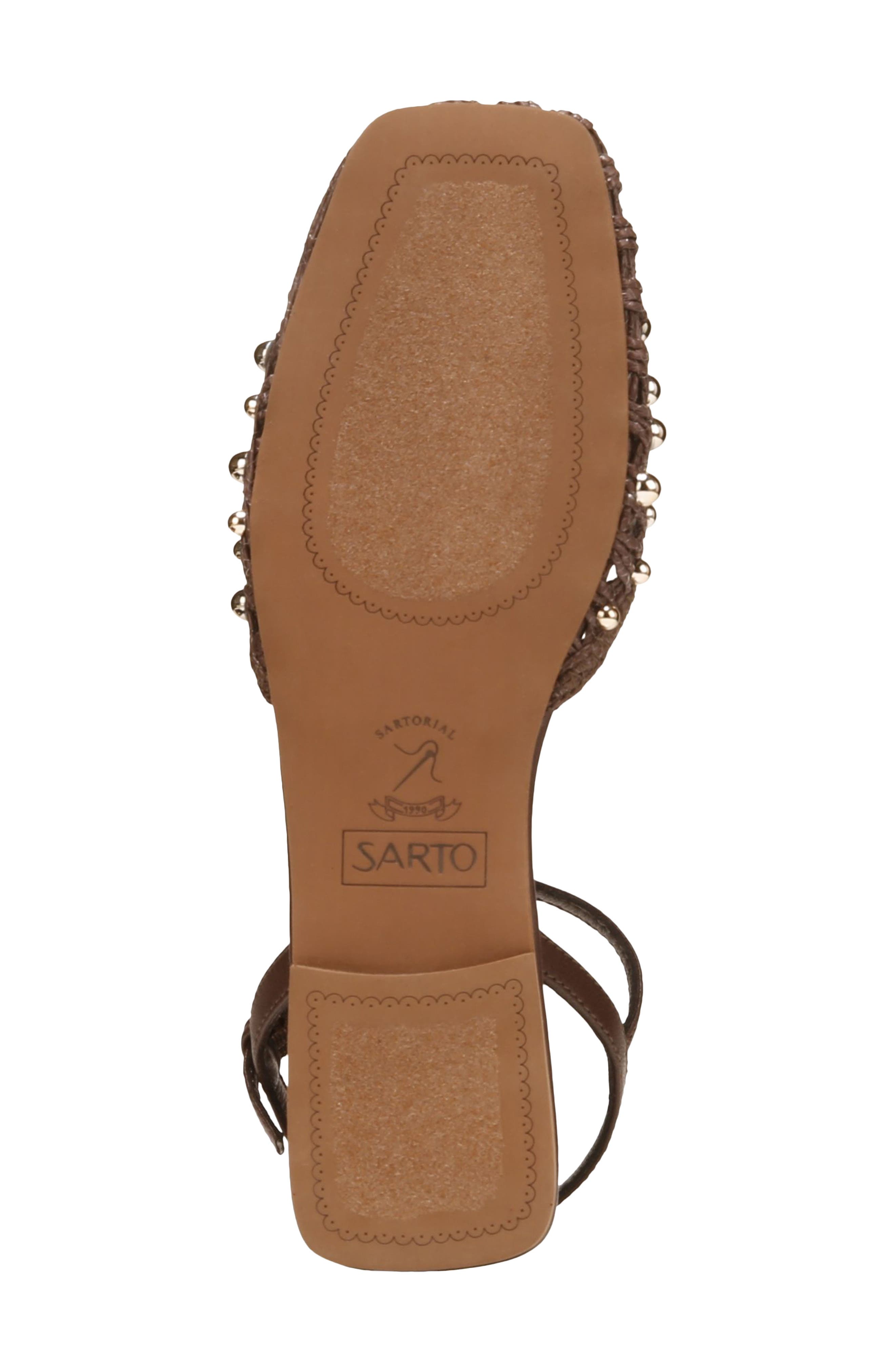SARTO by Franco Sarto Inali Ankle Strap Flat, Alternate, color, Coffee Bean