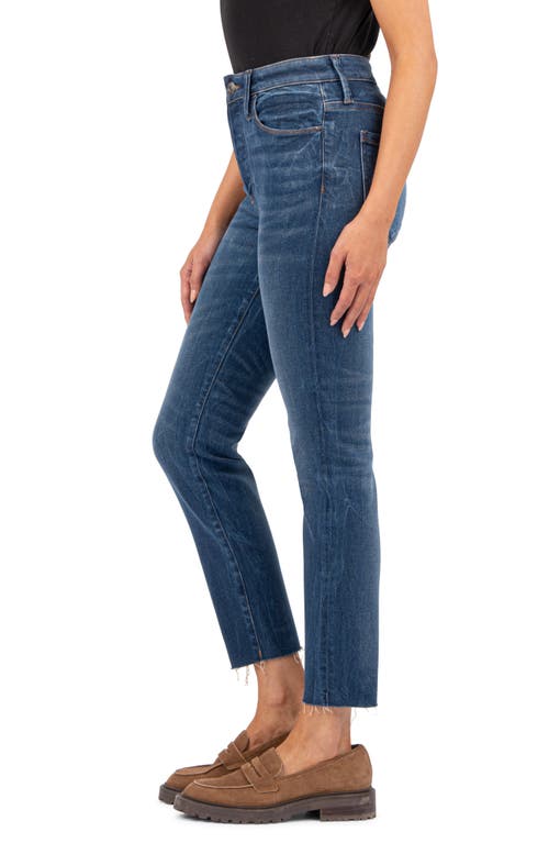 Kut From The Kloth Charlize High Waist Raw Hem Ankle Skinny Jeans In Jubilant