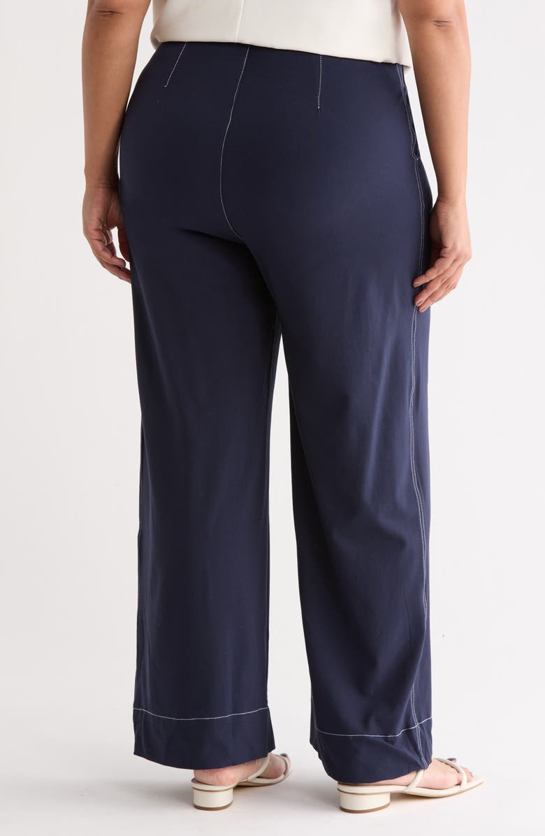 BY DESIGN Rabanne Crop Wide Leg Pants, Alternate, color, Navy W/ White