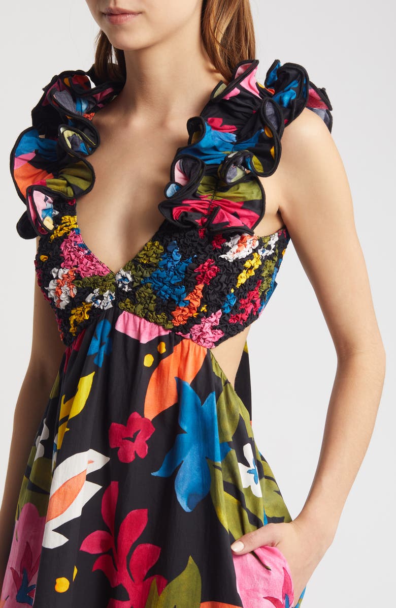 Saylor Zaira Floral Cotton Maxi Dress, Alternate, color,