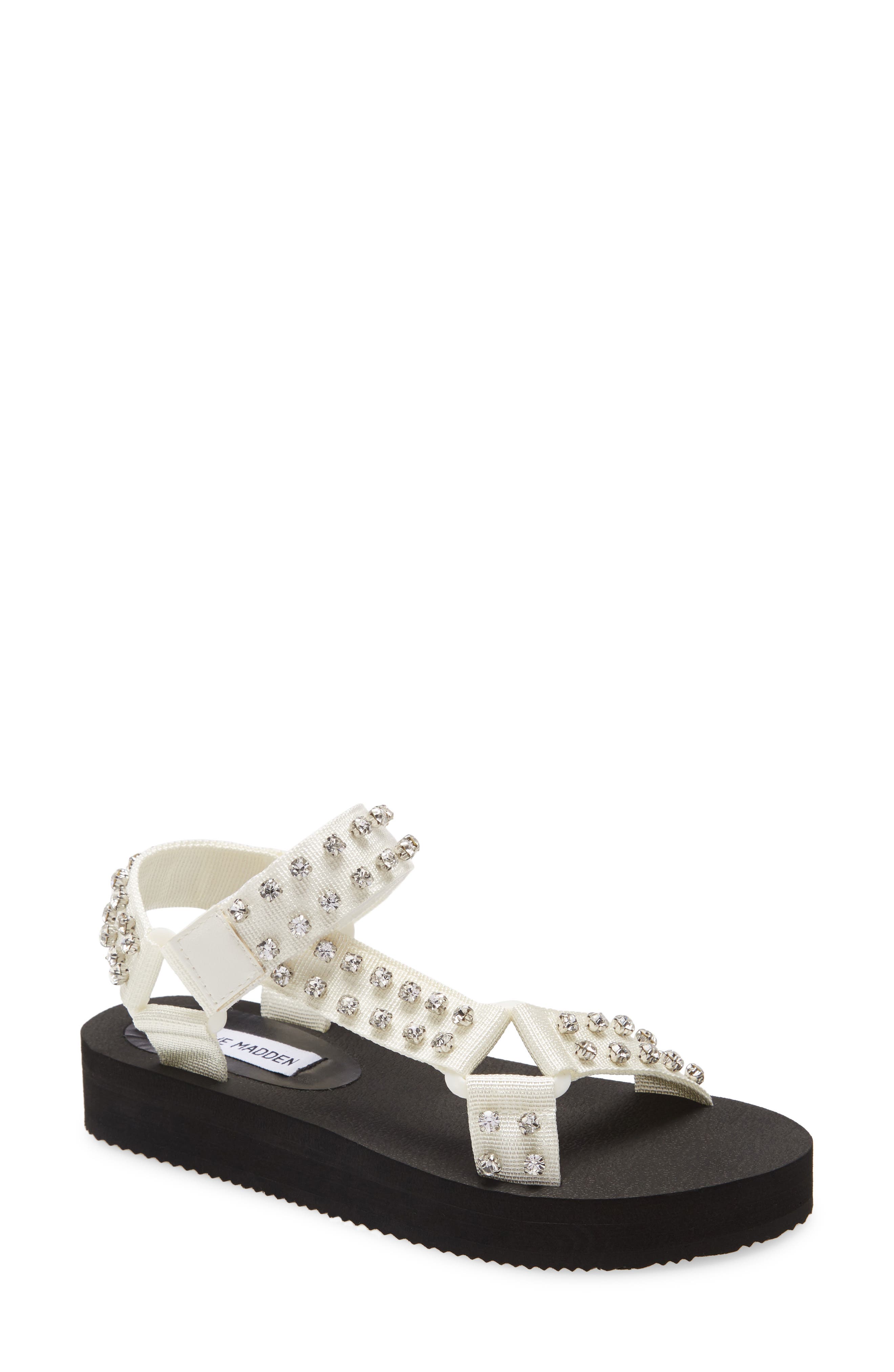 Henley Embellished Sandal, Main, color, WHITE