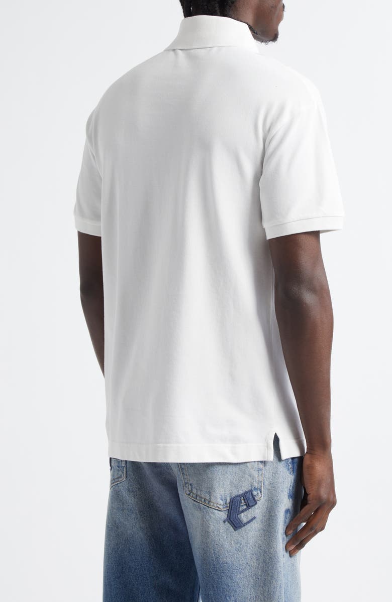 Palm Angels Curved Logo Cotton Polo, Alternate, color, 